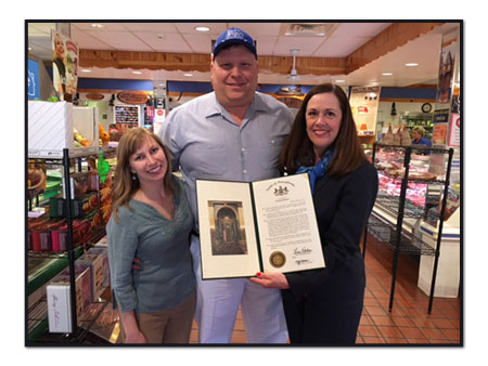 Senator Baker at The Apline Wurst and Meat House