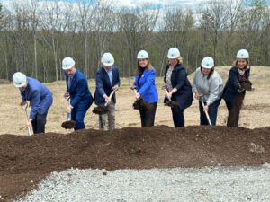 Sen. Lisa Baker joined by six State Senators and Reps (should have the names) at For Pete’s Sake groundbreaking ceremony.