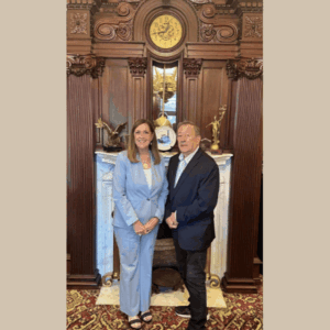 Slideshow showing Sen. Baker with members of PSEA in Harrisburg