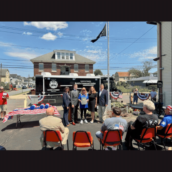 Sen. Baker with Amvets State Executive Director, Amvets Post 59 Commander, veterans, Rep. Haddock, Rep. Pugh, Rep. Ryncavage, and Wilkes-Barre City Mayor