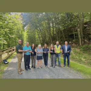Slideshow of Sen. Baker at the D&H Rail Trail ribbon cutting ceremony