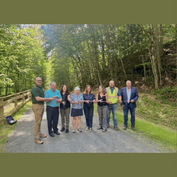 Slideshow of Sen. Baker at the D&H Rail Trail ribbon cutting ceremony