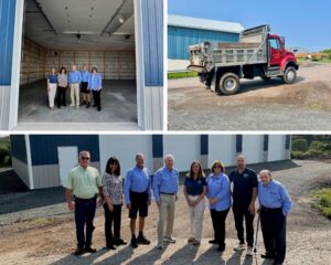 Sen. Baker and Rep. Pugh with Dallas Township officials in front of new garage